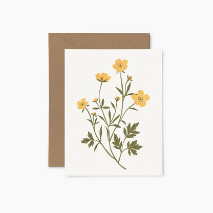 Carte Renoncule âcre ~ Joannie Houle | Papier fleuri co.